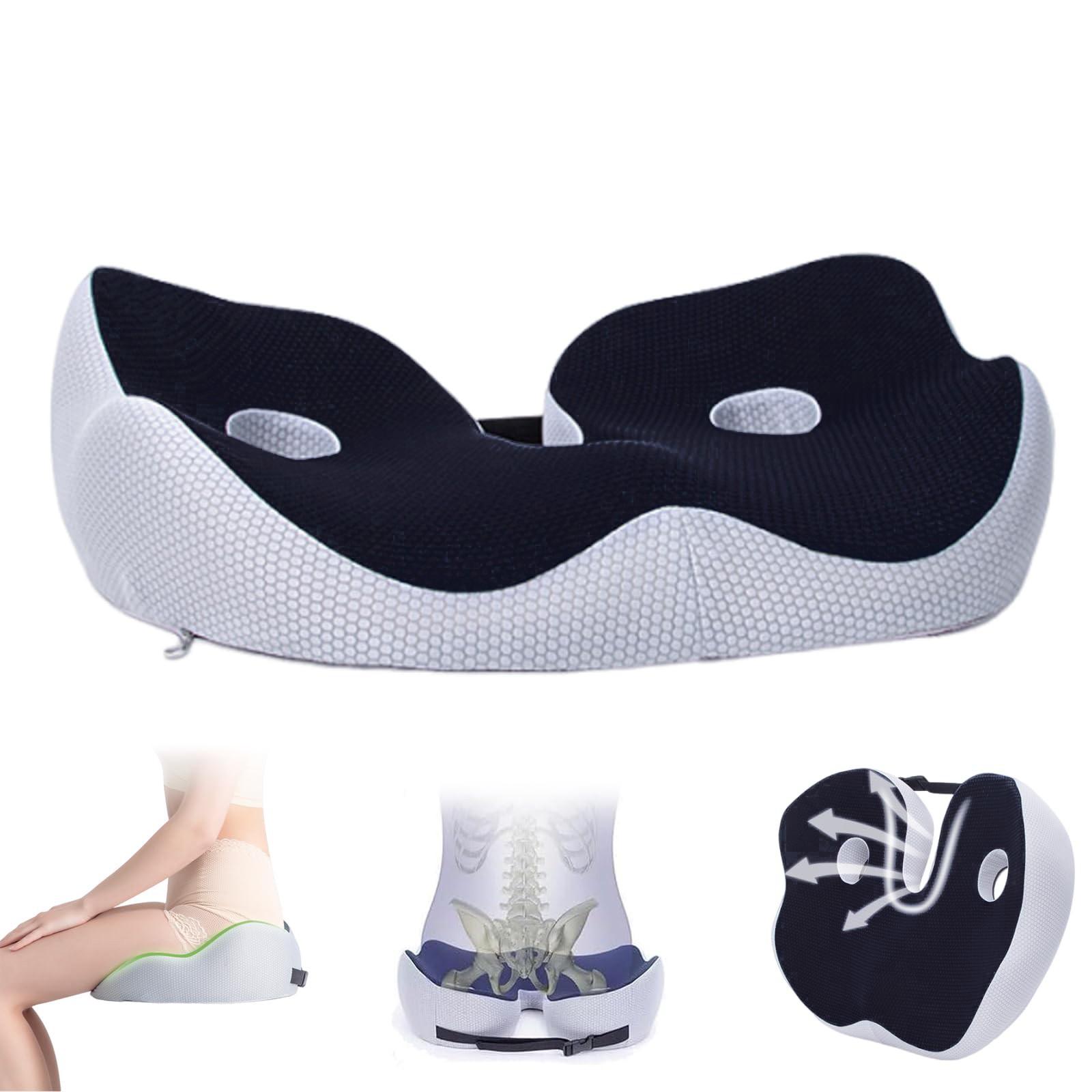 

Подушка для сиденья Socket Seat для облегчения боли в сидении и спине, ягодицах, копчике, бедрах, подколенных сухожилиях, для поддержки осанки - подушка Memory Foam Comfort для седалищного бугра One Size чёрный