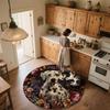 Raccoons & Dogs Pattern Round rug,Carpet Rug for Living Room Bedroom Playroom ,Non-slip Floor Mat,Holiday Gifts and Birthday Gifts.