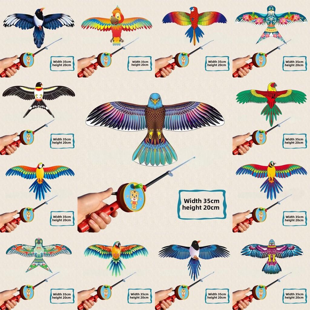 Traditional Eagle Swallow Plastic Kite With Carbon Rod Frame For Kids Outdoor Play