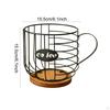 Kaffee Kapselhalter Korb mit Sockel Metall Snack Aufbewahrung Tassen Organizer Kapsel für