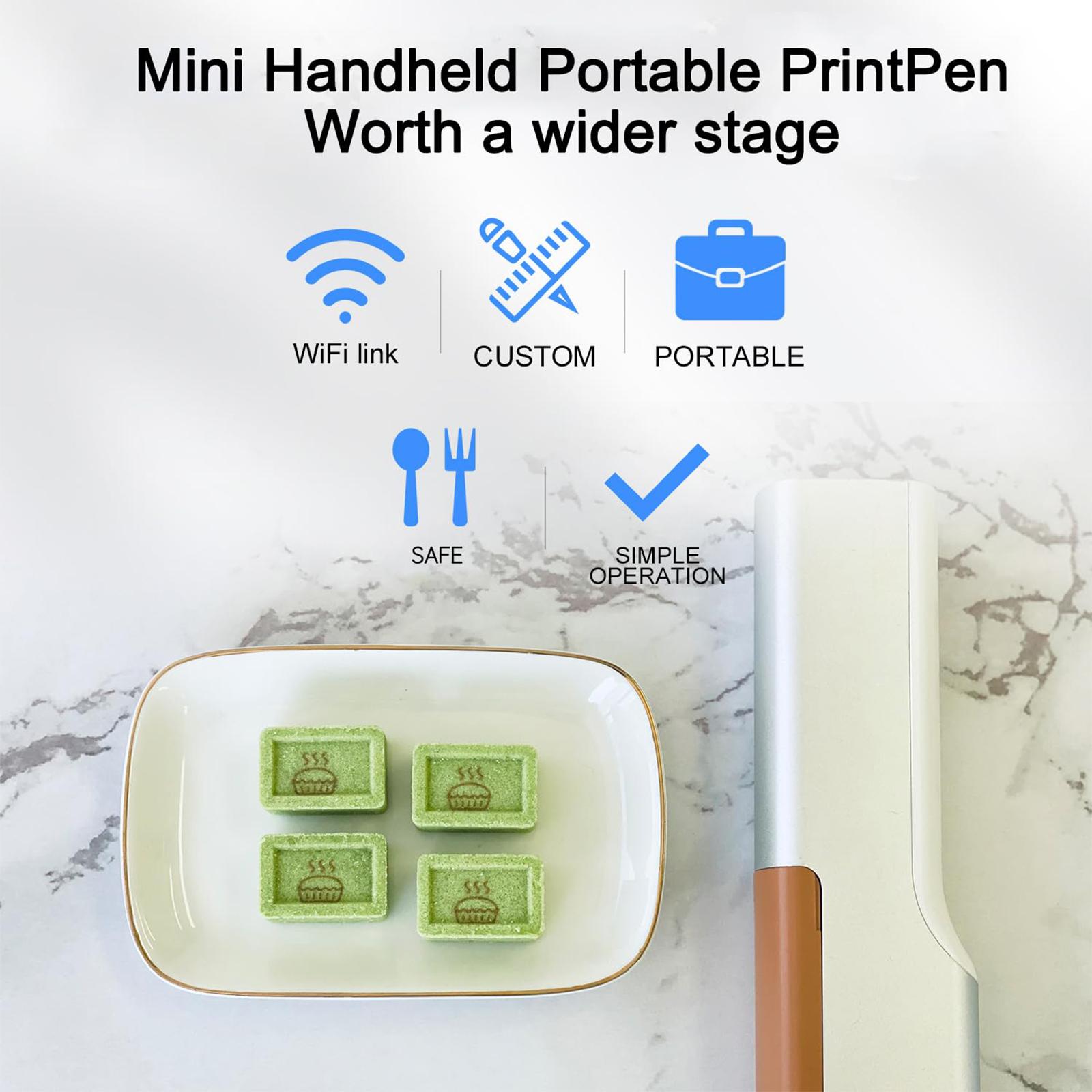 

Портативный струйный принтер для кофе латте, Wi-Fi PrintLab, управление через приложение, принтер для съедобных блюд, кофе латте арт чёрный