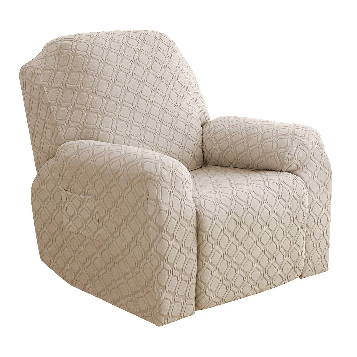 

Чехол для дивана-реклайнера всевключающий чехол для ленивого дивана универсальная подушка для дивана на четыре сезона эластичный чехол ткань single-seat бежевый