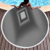 Round Beach Towel Psychedelic Surrealism Beach Blanket,Soft Comfortable Anti-Sand Absorbent Quick-drying Pool Towel Picnic Mat