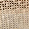 French Style Solid Wood Frame Antique Painting Linen Fabric Rattan Back Dining Chair, Set of 2,Gray ,DE1843DG