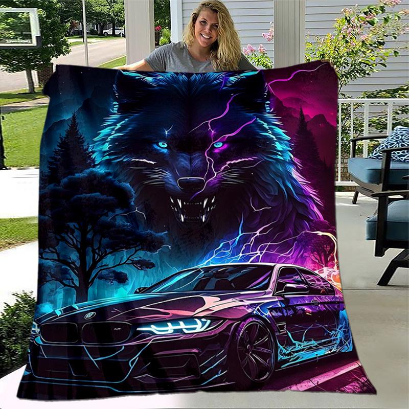 1pc Nature's Beauty Peacock Blanket, Soft Warm Throw Blankets, Living Room .K066