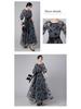 2025 Women's Plus Size Evening Banquet Dress - Slimming, Elegant, and Versatile Printed Design
