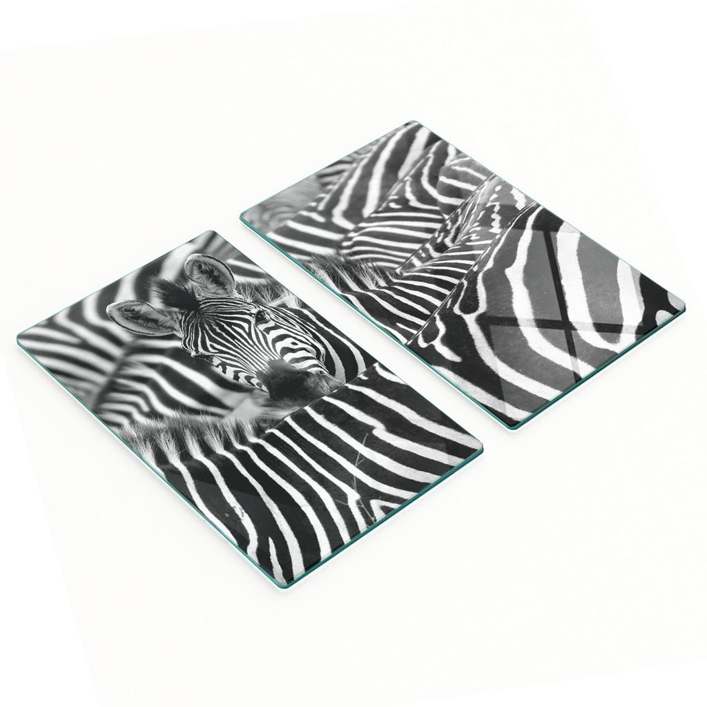 Wielofunkcyjne Dekoracyjne Deski Szklane Z Nadrukiem Zebra 2X30X52 Cm