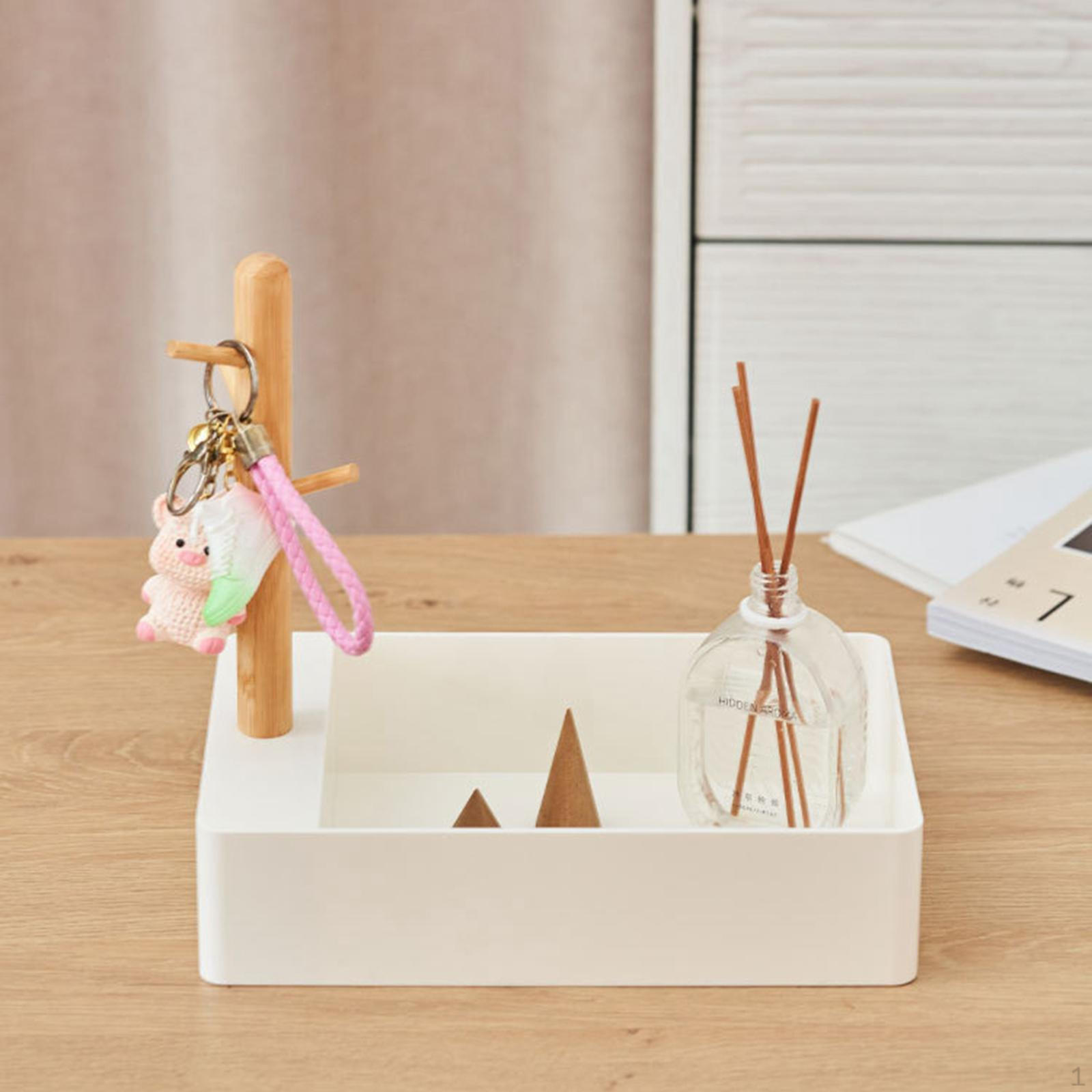 

Ветвь-крючок, лоток для хранения ключей, входная коробка для ключей, подставка для ювелирных изделий, подставка для мелочей белый