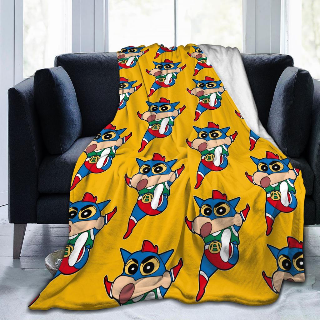 Crayons Shin-chans Action Kamen Blanket Flannel Summer Portable Super Warm Throw Blankets for Sofa Outdoor Bedspread