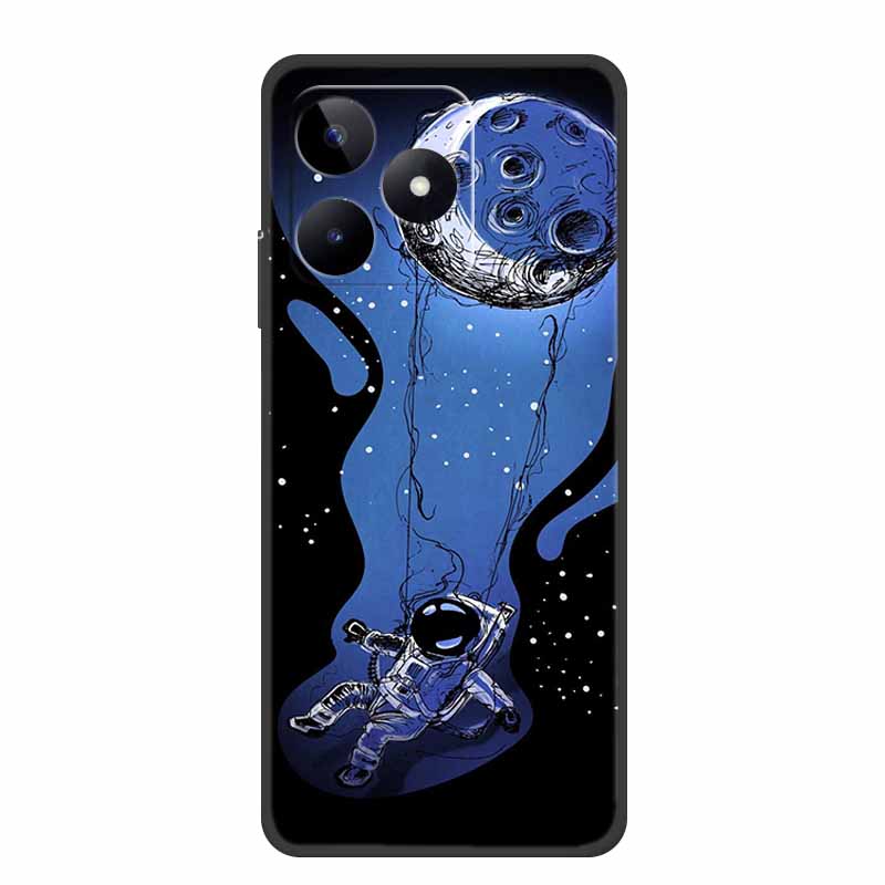 6.74" For Realme Note 50 Case Black Silicone Soft TPU Phone Cases Back Cover For Realme Note 50 Case Note50 Protective Coque Bag