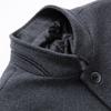 Men's Stand-up Collar with Cotton Woolen Coat Men's Business Wool Coat Non-ironing Fashion Woolen Men's Coat
