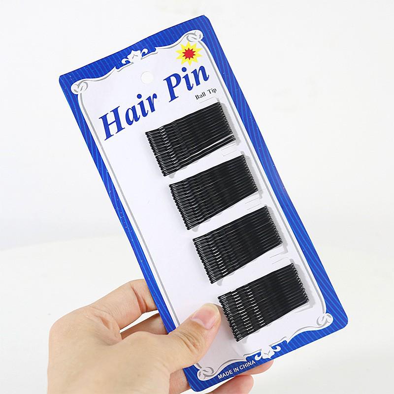 Korean Style Black Metal Hairpins - Thin, Small Clips for All Hairstyles