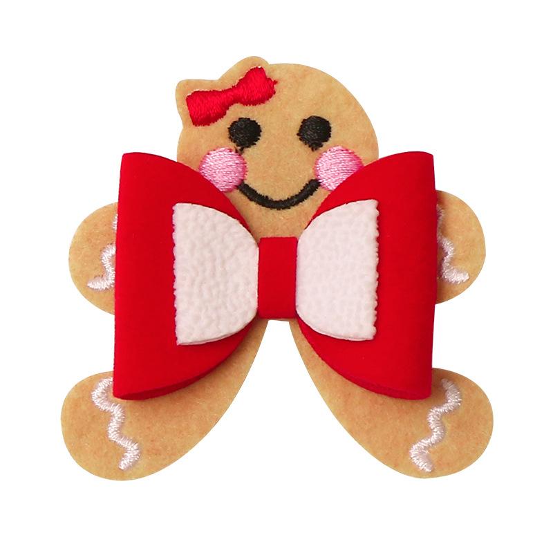 New Children's Christmas Hairpin Bow Red Santa Snowman Deer Hairpin Headwear Girls Kids Hair Accessories