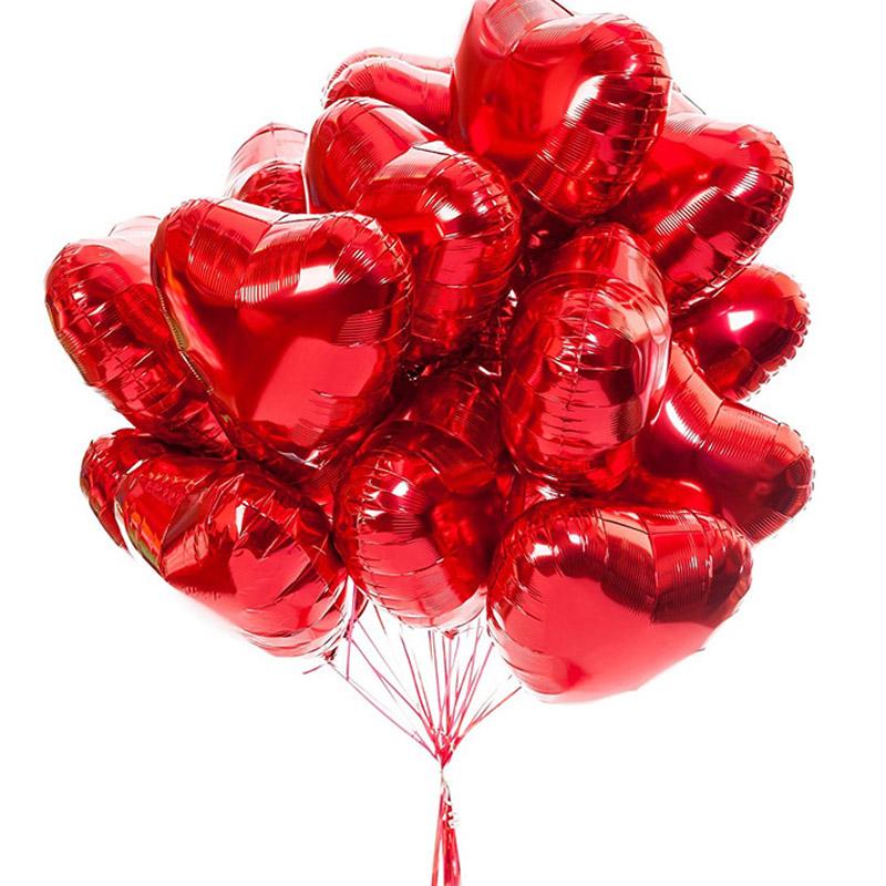 10pcs 18 Inch Rose Gold Red Foil Heart Balloons Marriage Helium Inflatable Balloon  Wedding Birthday Party Decor