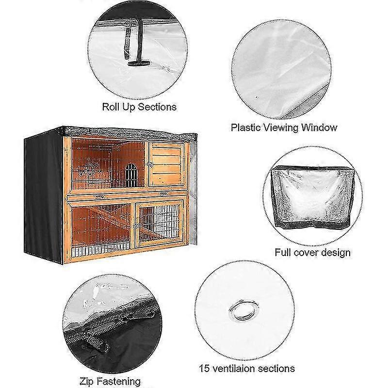 Dust Proof Rabbit Hutch Cover, Betterlife Easy Assemble Diy Pet Hutch Cover Moistureproof Double Layer Rabbit Envelope Roommates1 Pcsblack Christmas