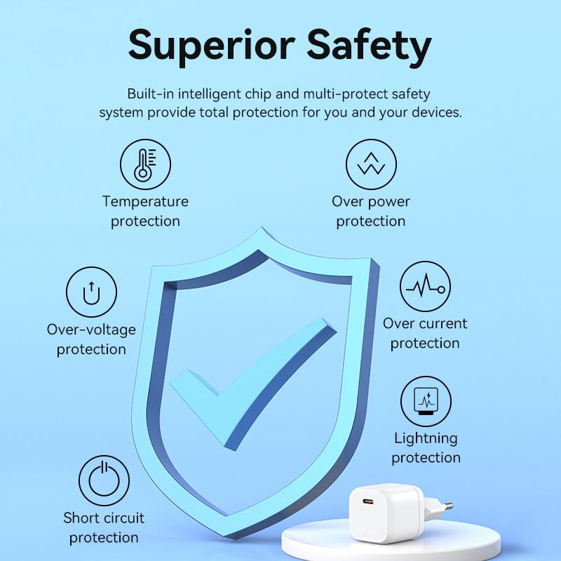 Vention 30W GaN Charger for iPhone 14 13 12 Pro Max USB Type C Charger for iPad Pro Xiaomi Huawei Samsung Fast Phone PD Charger