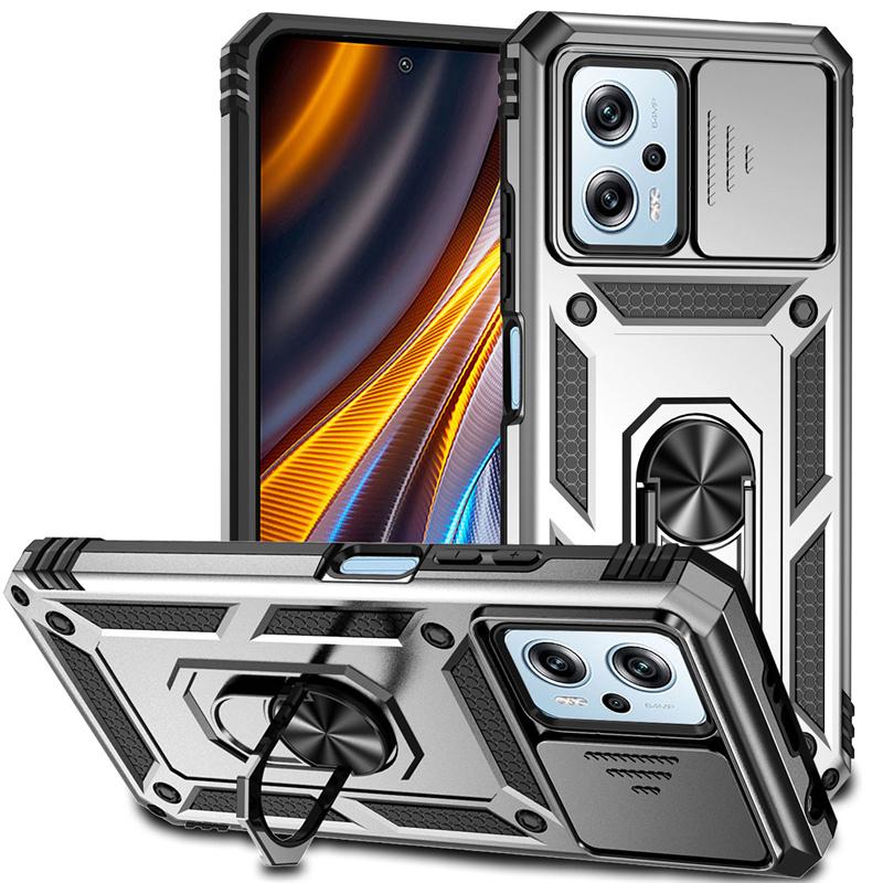 For Xiaomi Poco X4 GT 5G Case Magnetic Holder Ring Armor Cases For Poko Little X4 GT X4GT PocoX4 GT 5G Slide Lens Protect Cover