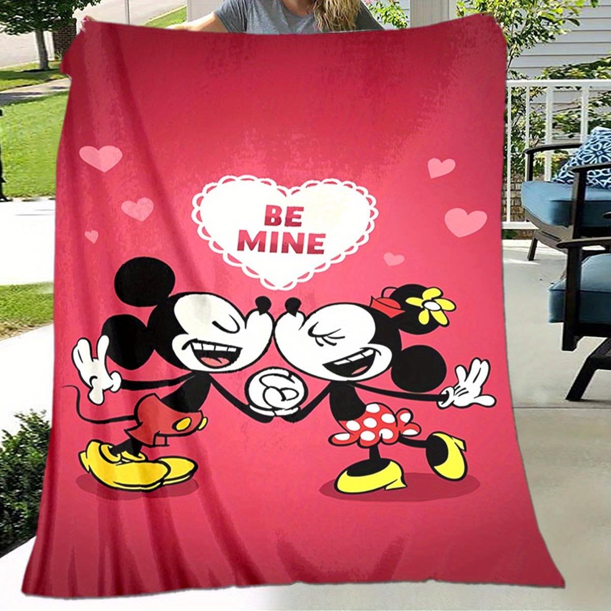 

1pc Mickey Minnie Printing Cartoon - Soft, Warm, and Lightweight for Living Room Home Decor, Sofa, Travel, and Four Seasons Use 130cmx150cm