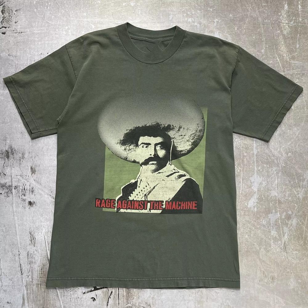Rage Against The Machine Emiliano Zapata Green T Shirt Full Size S-5XL Unisex T-Shirt S