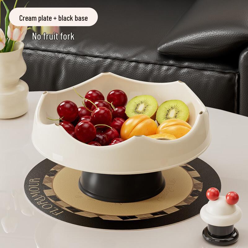 Kangmo High-Foot Drainable Fruit Plate with Fork Set