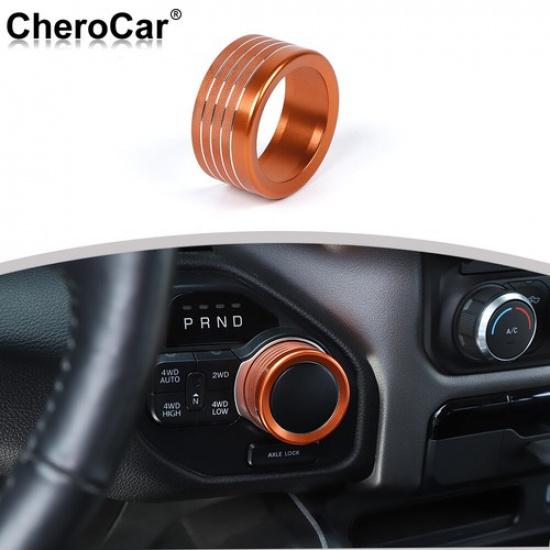 Interior Gear Shift Knob Cover Trim Decor Ring for Dodge Ram 1500 2018-20 Orange