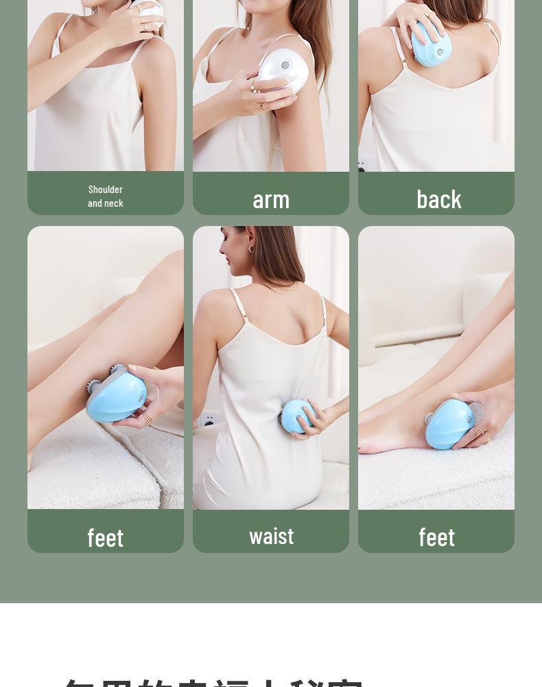 Electric Silicone Scalp Massager - Portable USB Rechargeable Kneading Head and Pet Massager