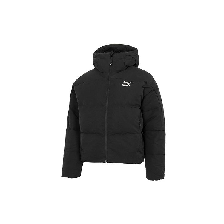 PUMA Women s Short Hooded Down Jacket Black 537579-01 S