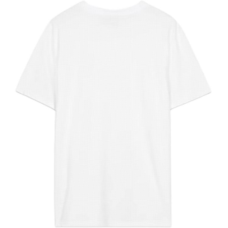 Skechers Colorful Casual Series Solid Color Breathable Sports Short Sleeve T-Shirt Unisex Tops Bright-White L122U166-0019