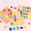 Kids Alphabetic Arithmetic Number Geometric Shapes Wooden Puzzle Montessori Preschool Learning Educational Game Toy for Children