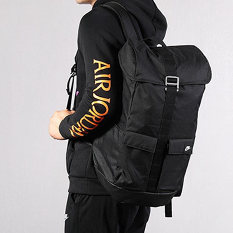 Nike Polyester Backpack Regular Unisex Black Casual