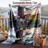 Custom Text Flannel Throw Blanket, Lightweight Cozy Bed Sofa BlanketUndertale