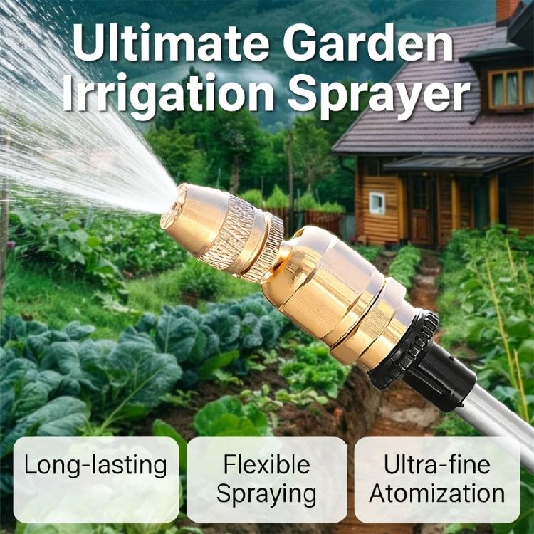 Ergonomic Brass Sprayed Nozzle With Adjustable Flows For Comfortable Gardening And Farming Horticulture Applications