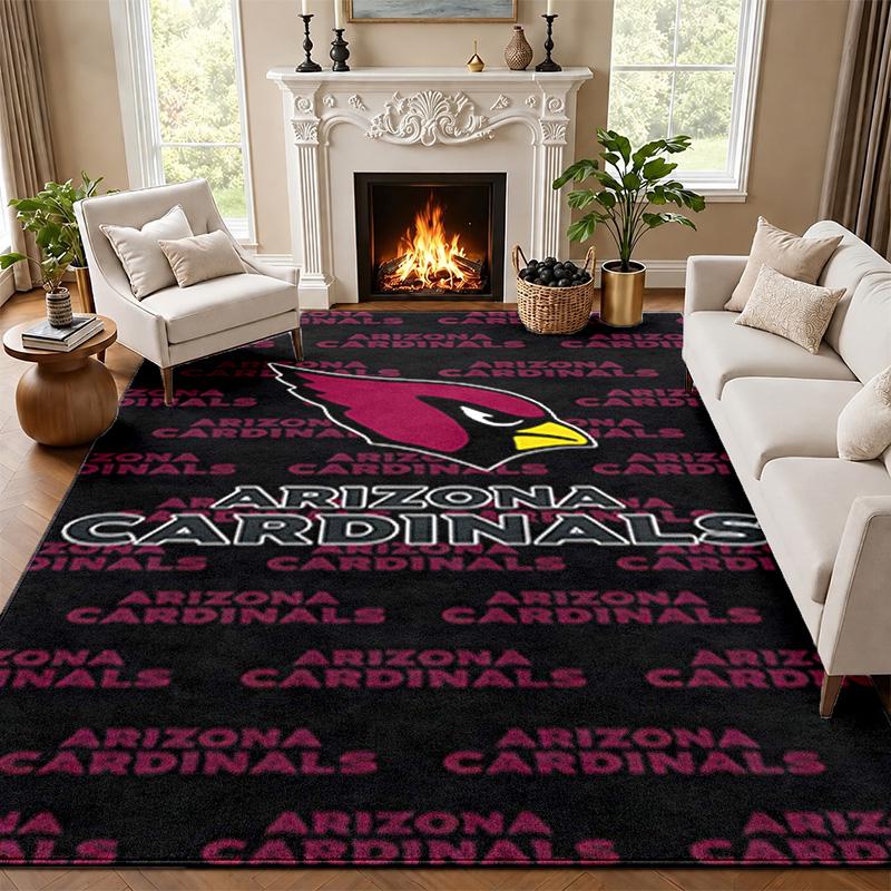 Arizona Cardinals Carpet Door Mat for Living Room or Bedroom Protective Mat Under Chair Office Decoration Christmas Gift Birthday Present