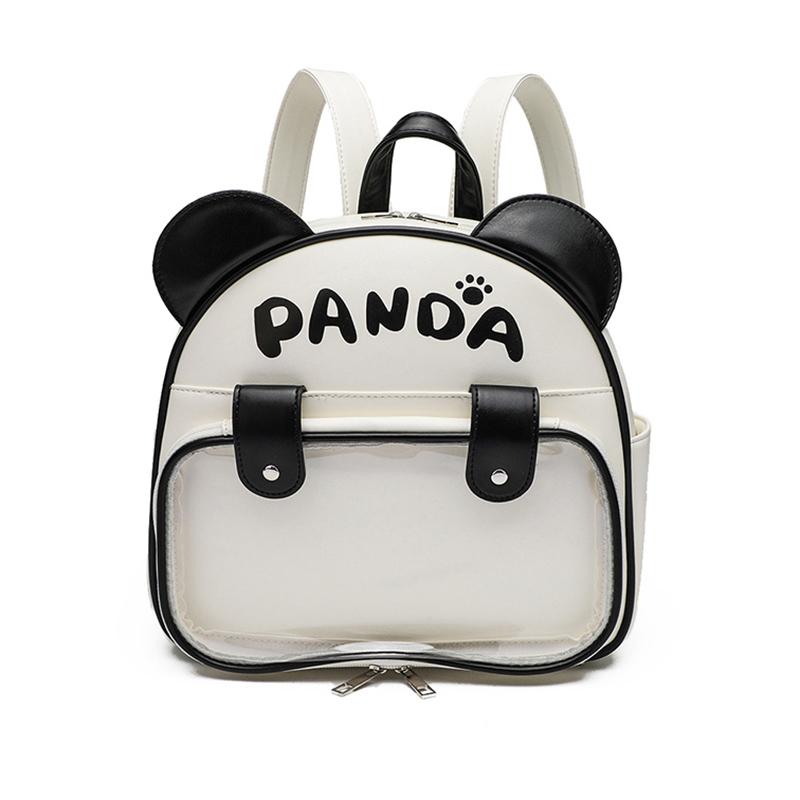 

SCIONE Новый прозрачный рюкзак большой вместимости милый рюкзак с пандой и щенком студенческий стиль рюкзак-джокер