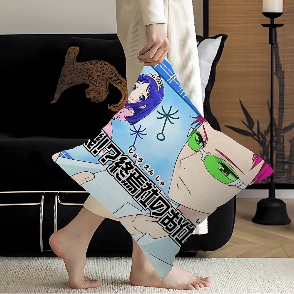 Saiki K Japanese Anime Office Cushion Pillowcase Car Cushion CoverXCM Lumbar Pillowcase Sofa Pillowcover