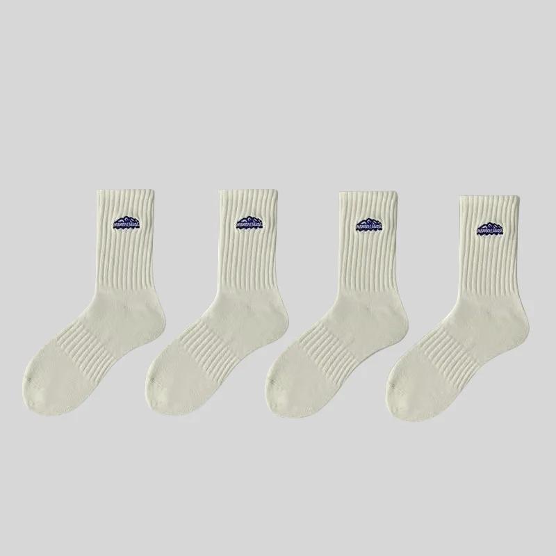 1/4 Pairs Men's Sports Socks Breathable Athletic Crew Socks for Running Gym Quick-Dry Comfortable Casual Socks Men Spring Summer