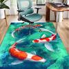 Koi Fish Artwork Office Rug Chair Mat, Entryway Carpet, Suitable for Front Door, Bedroom, Living Room, Desk, Holiday Gift