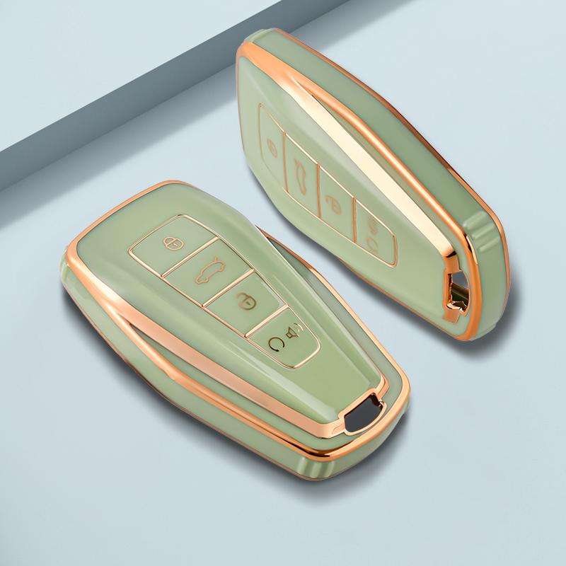 Soft TPU Car Key Case Fob Protector for Geely Coolray X6 X7 EX7 2024 Geometry C Emgrand UV GT GC9 Starray Accessories Keychain