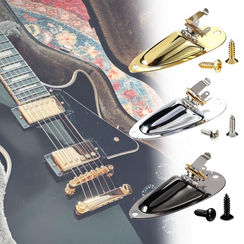 Heavy Duties Guitar Input Output Plate With Rotation Resistant Washer Mounting Screws Set For Stability And Durability
