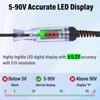 Test Light Automotive, 5-90V DC Test Light With Voltmeter, Bidirectional Car Fuse Tester With Voltage Display, Digital LED Circuit Tester With