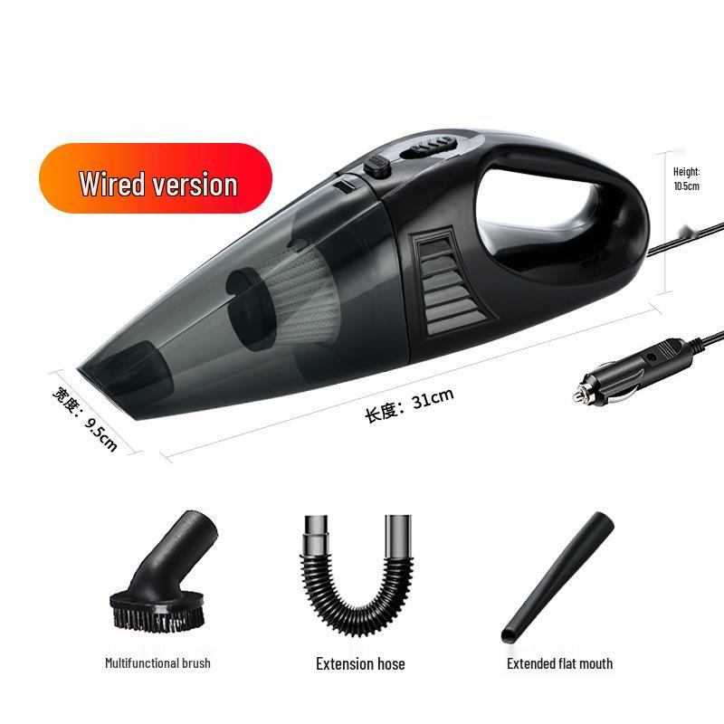 Super Powerful 120W Car Vacuum Cleaner, Wet & Dry, USB Charging