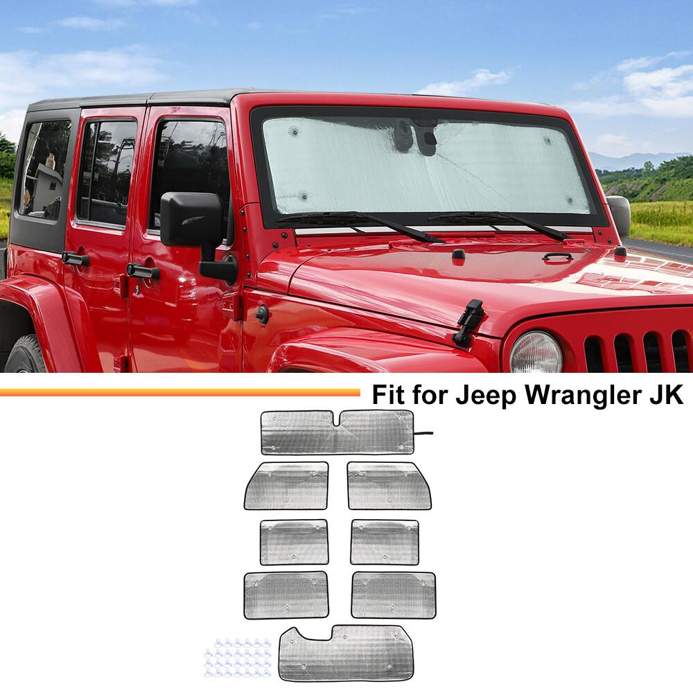 Windshield Sunshade Side Window Sunscreen For Jeep Wrangler JK 07-18 Accessories