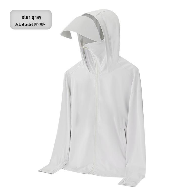 

Унисекс куртка Cuckoo Deer из ледяного шелка с защитой от УФ-лучей и съемным козырьком для занятий спортом на открытом воздухе и рыбалки XXXL