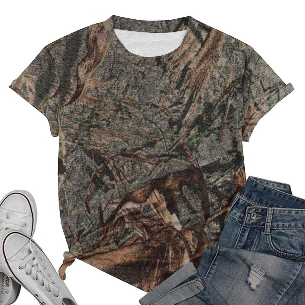 Damenmode, lässig, Rundhalsausschnitt, kurzärmliges Oberteil, lustig bedrucktes T-Shirt