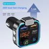 Bluetooth 5.0 Car FM Transmitter PD Type-C Dual USB Ambient Player Handsfree MP3 Charger Type-C Wireless Light PD QC3.0 Adapter