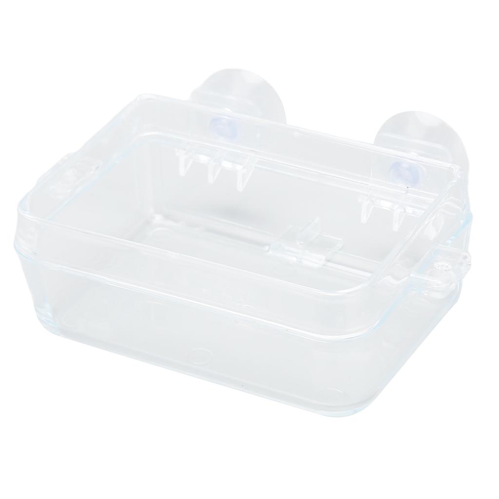 Reptile Feeder Cup Prevent Escape Transparent Reptile Feeding Dish with Suction Cup for     Bearded Dragon