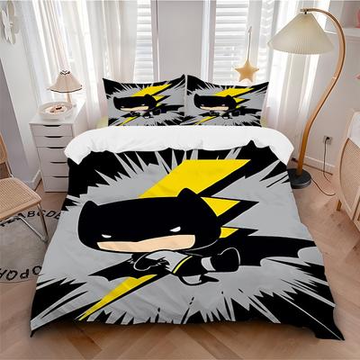 3pcs Batman Duvet Cover Set, 1 Duvet Cover + 2 Pillowcases (No Insert), High-Definition Print for All Seasons,Durable Yy251103026