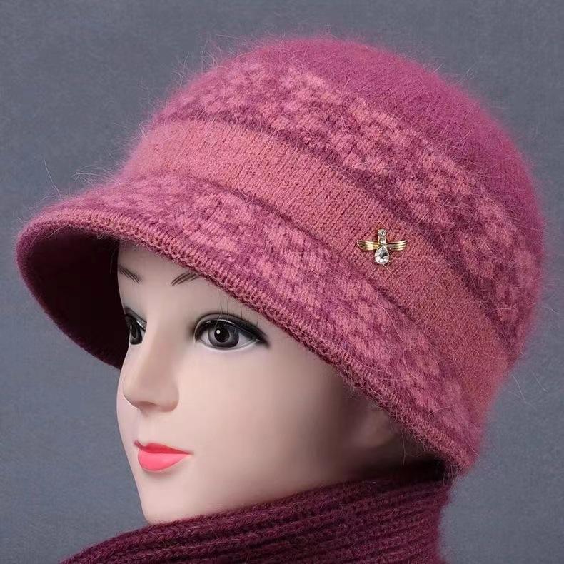 Winter Senior Hat Knitted Casual Warm Wool Hat