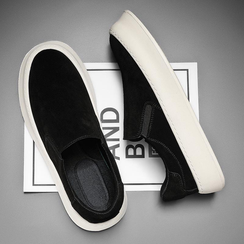 Modne nowe męskie buty na platformie ze sztucznej skóry zamszowej o grubej podeszwie, męskie buty sportowe do chodzenia, obuwie Zapatos Hombre