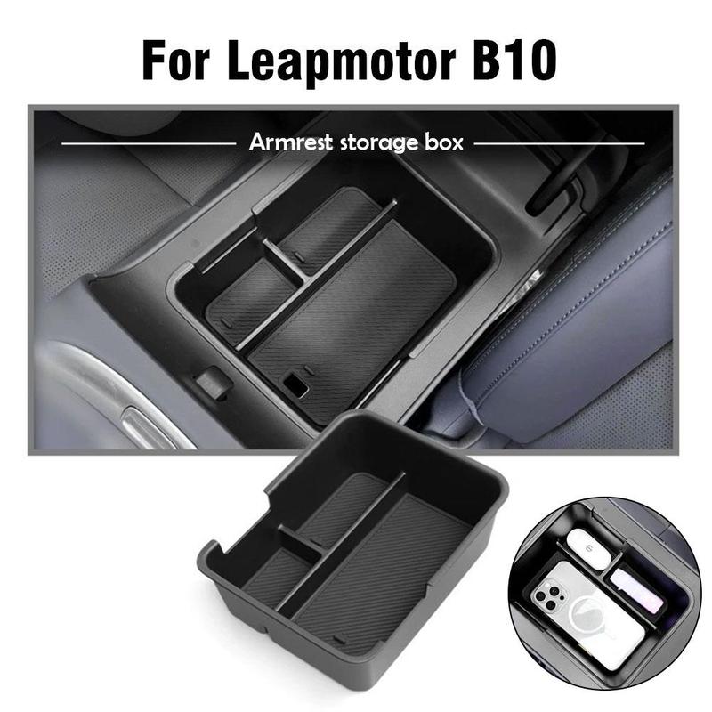 Pro Leapmotor B10 Úložný box na loketní opěrku auta Organizér Protiskluzový Vodotěsný Pouzdro na středovou konzolu Podnos Modifikace interiéru auta